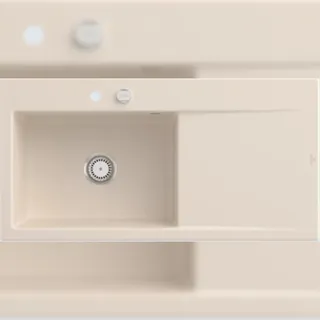 V&B Spüle Subway Style 60 li, m Abl.garn, Exzenter, ivory C-plus