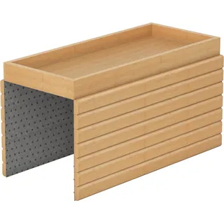 Homcom Sofatablett Armlehne Bambus Sofa Tablett Sofa Organizer Klappbar mit Anti-Rutsch für Snacks Handy Fernbedienung 37x21cm Naturholz​