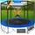 Trampoline Komplettset 366 cm inkl. Sicherheitsnetz, Leiter und Randabdeckung blau