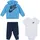 NIKE SPORTSWEAR JDI 3PC FZ PANT SET Mädchen Gr 62 marine Sweatware Obermaterial 60 Baumwolle 40 Polyester KOB Set-Artikel für Babys