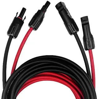 Offgridtec Solarkabel Verlängerungskabel PV-Stecker zu PV-Stecker 6mm2, 7m rot/schwarz