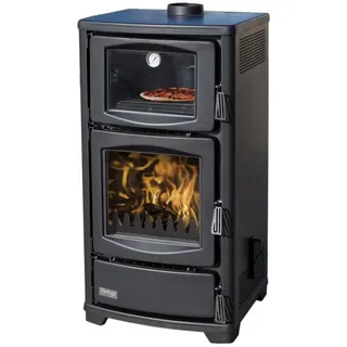 Teba Kaminofen mit Backfach Teba TS 16 Mehrfachbelegung Holzofen 8 kW Kamin Ofen Holz Holzherd Küchenofen