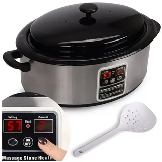 Habys Hot Stone Steinerwärmer | Wärmegerät Heizgerät Erwärmer | Fassungsvermögen 6L | Digitale Anzeige Kontrolle | für Massage, Therapie und Kosmetik