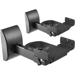 Ricoo 2X Lautsprecher Wandhalterung Halterung Wand Boxen Lautsprecherwandhalterungen Schwenkbar Neigbar Universal LH051-B Lautsprecherhalterung Halter Boxenhalterung Wandhalter Speaker Wall Mount