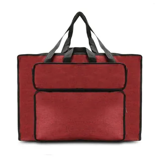 Bocguy Transporttasche Wasserdicht A3 Kunstmappe Multifunktional Zeichnungtasche Zeichenbrett Tasche mit Griffen Malerei Kinder Künstlermappe Leicht Portfolios Aufbewahrungstasche (Rot, A3)