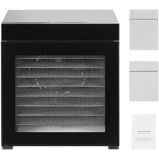 Uimoso Dörrgerät Dörrautomat mit 10 Edelstahl-Tabletts 1000 W für Obst Trocknen