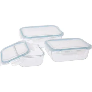 Frischhaltedose aus Glas für Lebensmittel, mit Deckeln, 3 Stück im Set