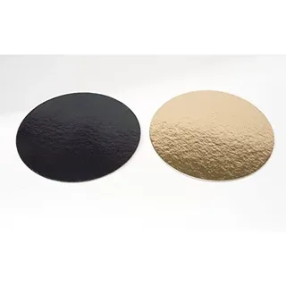 sweetART Germany Gold/Schwarz Karton 28 cm 10 Stück Rund