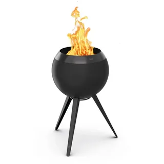 höfats MOON 45 All Black Feuerschale mit hohem Fuß