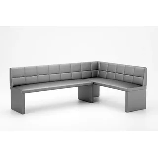 Fun Möbel Eckbank Sitzbank Eckbank „Ruth“ in Kunstleder Madryt Größe 168 x 128 cm grau