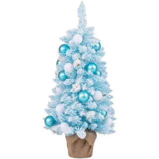 Costway Mini Künstlicher Weihnachtsbaum Blau 90 cm