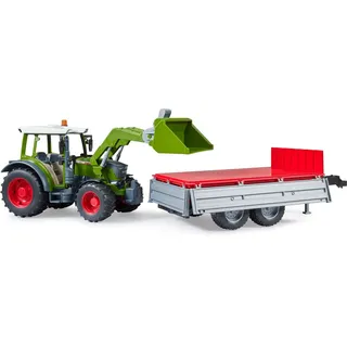 Bruder 02182 Fendt Vario 211 mit Frontlader und Bordwandanhänger