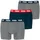Everyday Boxershorts 3 Einheiten Grey Navy Red Combo M
