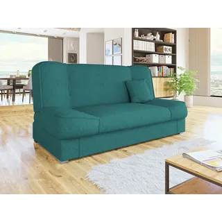 MIRJAN24 Schlafsofa Gabi, mit Bettkasten und Schlaffunktion, Wellenfeder, 175x80x80 cm grün