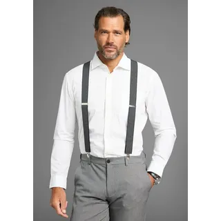 MAN'S WORLD Hosenträger, in klassischer X-Form & bequemer Breite & extra Länge - NEW, schwarz-weiß,