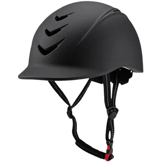 Sharplace Reithelm Schutz für Kinder, Kinderhelm, Reitkappe verstellbar für Mädchen & Jungen, belüfteter Reithelm zum Reiten, Radfahren, Skifahren, 54-58cm, Schwarz