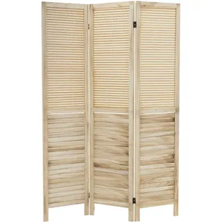 ML-Design Paravent 3-teilig, Osaka Natur 170x121 cm, aus Bambus,