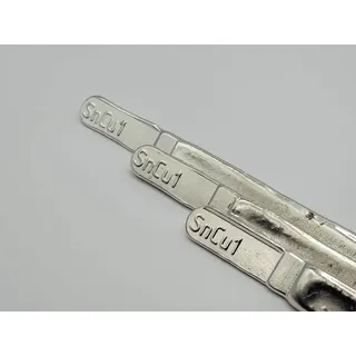Lötzinn Stangen SnCu0,7 Dreikant Stab 100g-1kg, Lebensmittelzinn, Bleifrei, Zinn (100)