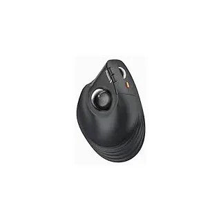 ProtoArc EM05 NL Vertikale Trackball Maus, Kabellos Bluetooth Rollerball Maus mit Fingerbedienung, Wiederaufladbare, 3-Geräte Verbindung, Kompatibel mit iPad Mac PC Laptop - Schwarz