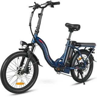 HITWAY SAMEBIKE 250W E Bike Elektrofahrrad 20" Fat Tire E-Fahrrad klapprad 36V/12Ah Akku,Max.Reichweite bis zu 35-70km, Off-Road Mountainbike City EBike