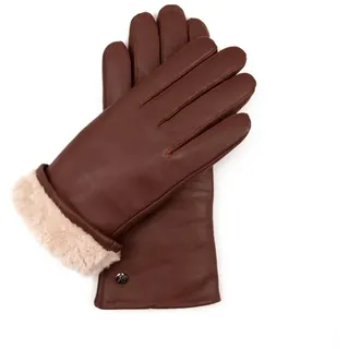 Hand Gewand by Weikert Lederhandschuhe TRAUDL - Lammnappaleder mit Merino-Lammfell Futter - touchscreenfähig 6.5