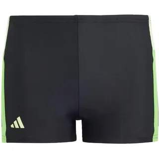 Adidas Colourblock 3-Streifen Boxer-Badehose Black / Green Spark / Lucid Lime 164