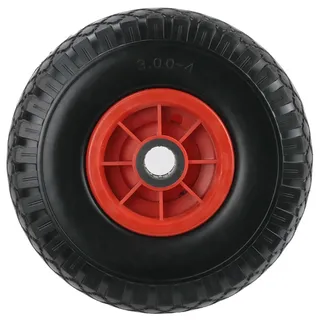 2-tlg. Sackkarrenrad, Bohrung ca. 20 mm - Rot/Schwarz