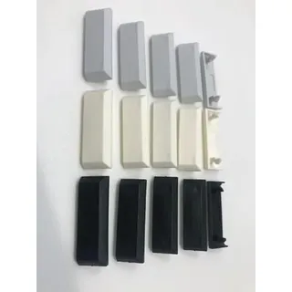 Bayram 5 Stück Schüco Wasserschlitzkappen Entwässerungskappen Kunststoff für Alu Fenster Aluminium schlitz 34x4 Wandstärke 2mm nach Auswahl (weiss)