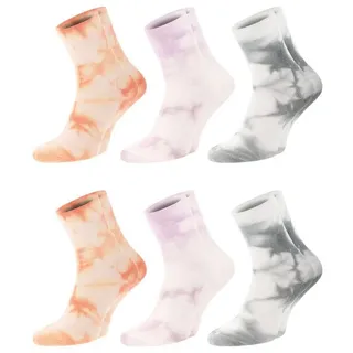 CHiLI Lifestyle Socks Batik Socken 6 Paar aprikot/lila/grau 35-38