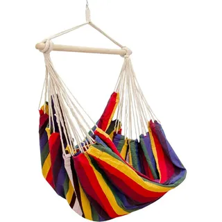 AMANKA XXL Hängesessel 185x130cm Hängestuhl 2 Personen Hängesitz bis 150kg Baumwolle Hängematte 360° Swifel
