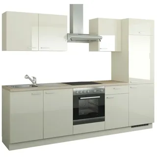 Küchenzeile mit Elektrogeräten  Aachen , creme , Maße (cm): B: 270