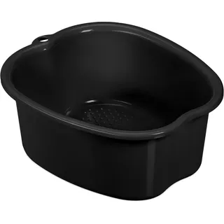 Relaxdays Fußbadewanne, schwarz