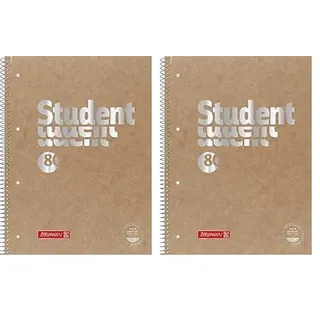 Brunnen Collegeblock Student A4 kariert, mit Randlinie innen und Außen, LIN. 28 braun