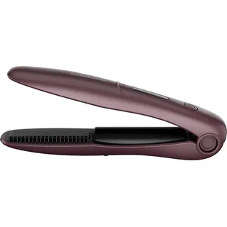 Grundig - HS 6330 Mini Haarglätter - Kabellos mit Akku & Keramikbeschichtung - 3 Stufen (160-200°C) - Ideal für Reise, Pony & Kurzhaar - Kompakt - Violett