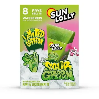 SUN LOLLY Süßigkeit, Sun Lolly Sour Green Wassereis 8x60ml zum Selbsteinfrieren 480ml