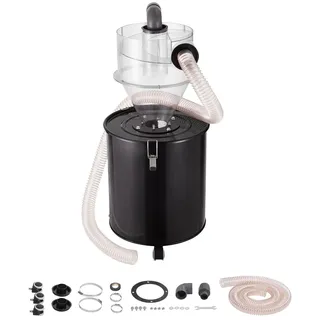 Vevor Zyklon-Staubabscheider mit Metalltank, 4-Zoll-Nachrüst-Zyklonabscheider für Staubsammler, ABS-Staubabscheider mit 2-zoll-loch-außendurchmesser-anschluss und Schlauch für Nass-/trockensauger,pass -