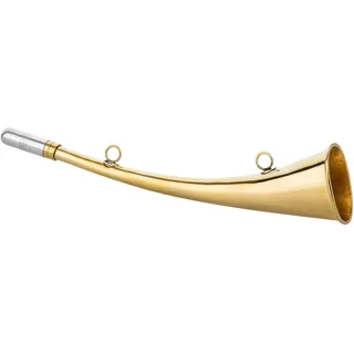Signalhorn Jagdhorn Rufhorn Nebelhorn 12cm 16cm 22cm 25cm 31cm Jagd Boot aus Messing, poliert, Golden (31 cm)