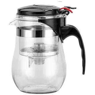 CYMMIYT Teekanne Teekanne, brühbeständiges Glas-Teekannen- und Tassen-Set, Glas-Teekanne mit Teesieb, Wasserkocher(Teapot 500ml)