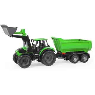 Lena WORXX Traktor Deutz-Fahr Agrotron 7250 TTV mit Anhänger, Schaukarton