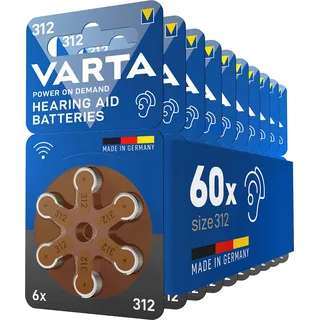 Varta Hörgerätebatterie Typ 312 60 St.