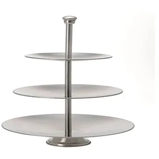 Etagere aus rostfreiem Stahl, 3 TLG., für Kuchen, Torten, Früchte ...