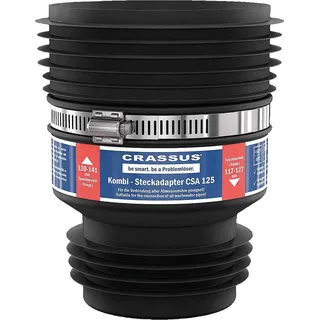 Crassus Steckadapter CSA 125 (120-141mm auf 117-127mm), bis 0,5 bar