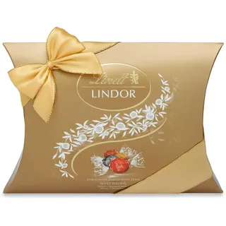 Lindt Schokolade LINDOR Kugeln Mischung | 323 g in Kissenpackung | ca. 25 LINDOR Kugeln (Vollmilch-Schokolade, Feinherbe Schokolade, Weiße Schokolade) | Pralinen-Geschenk oder Schokoladengeschenk