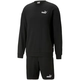 Puma Herren Relaxed Sweat Suit Trainingsanzug - Schwarz,Weiß - S