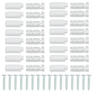 LXUEJIE 16 Stück Plissee Ersatzteile, Klemmträger Zubehör PE Plissee Klemmen Spannschuhe für Verspannte Plissees für Klebeträger und Stick & Fix Front Klebeplatten