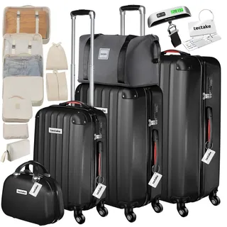 Tectake Cleo Koffer-Set 19-tlg. schwarz