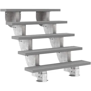 DOLLE Außentreppe Gardenstep 5 Stufen Höhe 92,5-112,5 cm Stufen Trimax® 120cm Grau