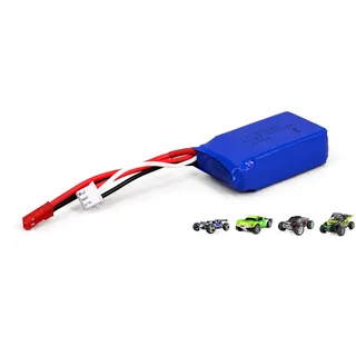 7.4V 1100-mAh 2S Li-Po Akku JST-Stecker für RC ferngesteuertes Auto, Fahrzeug, Car, Hubschrauber, Drohne, Spielzeug, Lithium-Polymer Batterie kompatibel mit WL-Toys A949-27, A959, A969, A979, K929