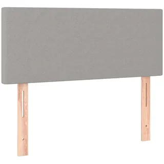 vidaXL Kopfteil, Bettkopfteil mit Holzbeinen, Höhenverstellbar Polsterkopfteil für Bett, Betthaupt Bettzubehör Schlafzimmer, Hellgrau 80x5x78/88 cm Stoff