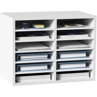 Vevor Briefablage Schreibtisch Organizer 520 x 305 x 410 mm, 2,3–5,6 cm Einstellbar A4 Stapelbar, Papierablage, Aufbewahrung Schreibtisch